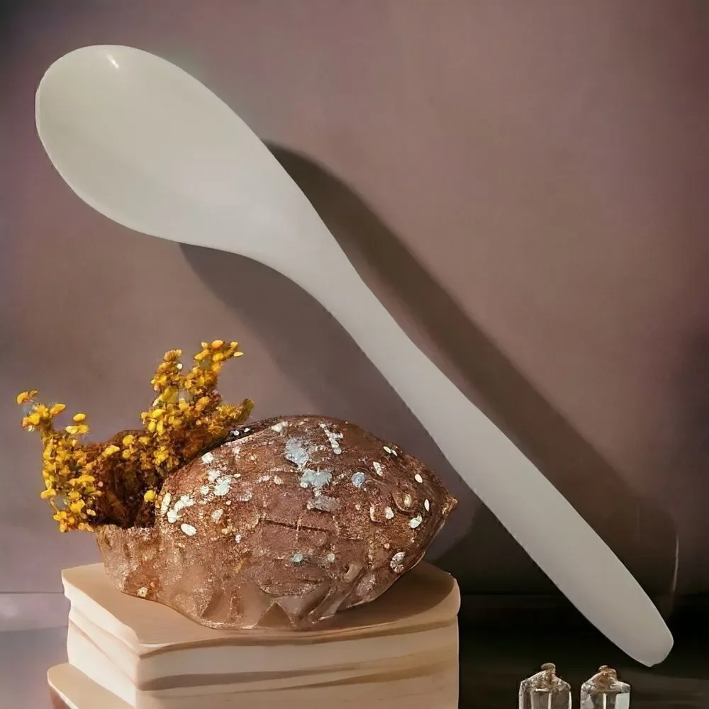 Ingrid Ltd Chicago Serving Spoon Salad White Melamine Melmac Mid Century Modern.